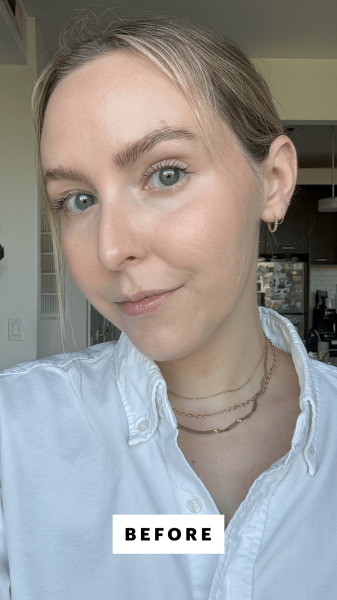 Kinonen before applying the Lilybyred Luv Beam Glow Veil